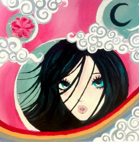 "Am I Pretty?" (Acrylic) 9x9